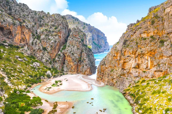 Torrente de Pareis, Insel Mallorca, Balearen, Spanien — Stockfoto