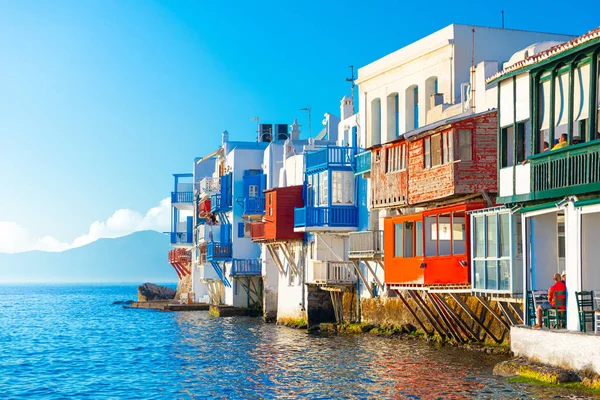 Vista panorâmica da cidade de Mykonos, ilhas Cyclades, Grécia — Fotografia de Stock