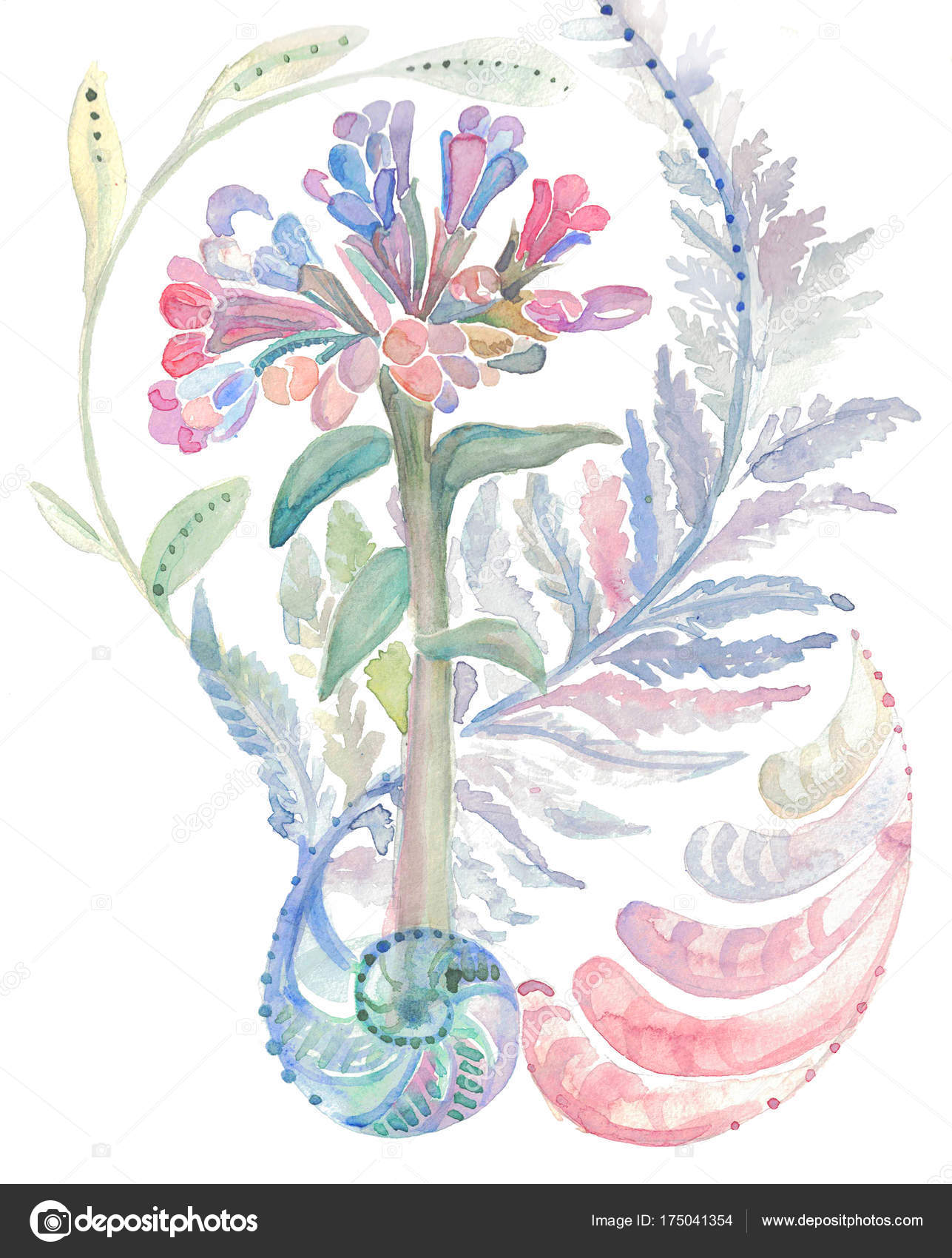 花絵の具 水彩イラスト ストック写真 C Kikila 花絵の具 水彩イラスト ストック写真 C Kikila