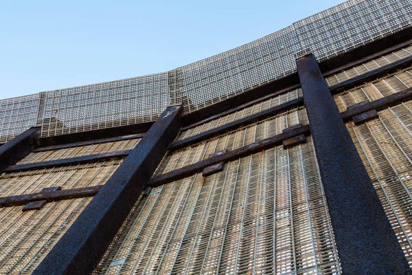 US-Mexico Border Fence As Seen From Below