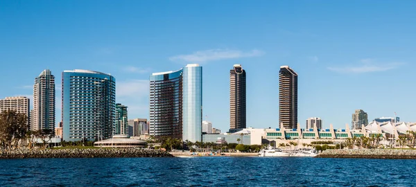 Panorama över Downtown San Diego Waterfront Skyline — Stockfoto