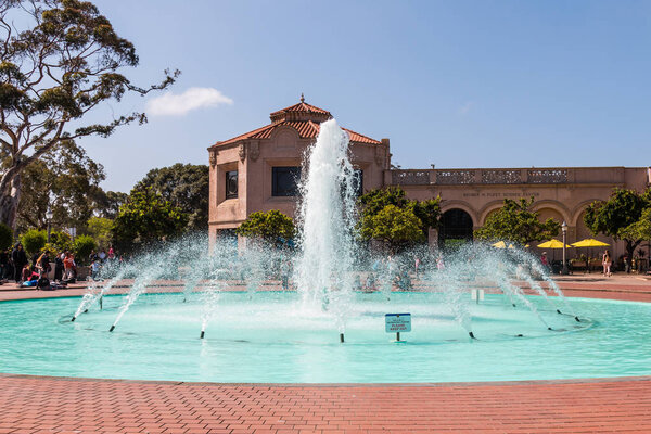 Fountain Outside Fleet Science Center in Balboa Park