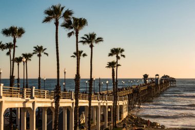 Oceanside Fishing Pier, Rebuilt in 1987 clipart