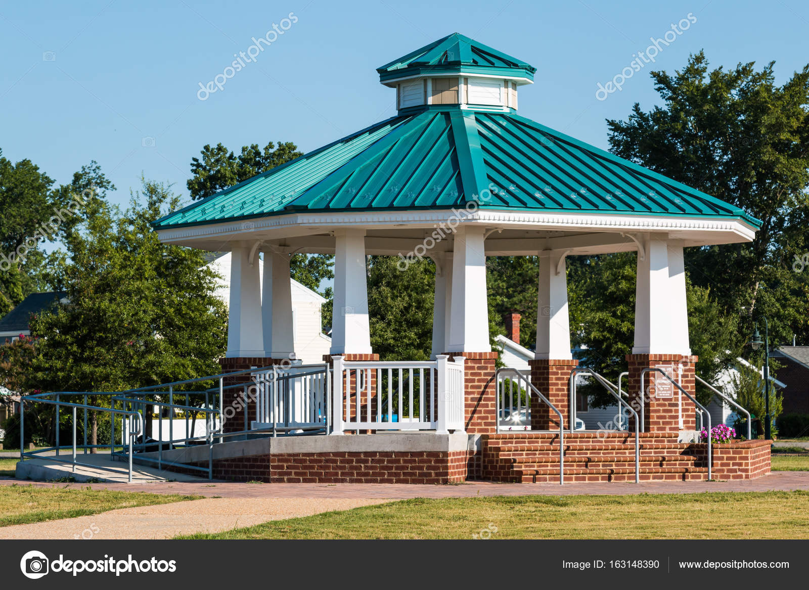 Gazebo at Buckroe Beach, a Public Park in Hampton, VA ⬇ Stock Photo