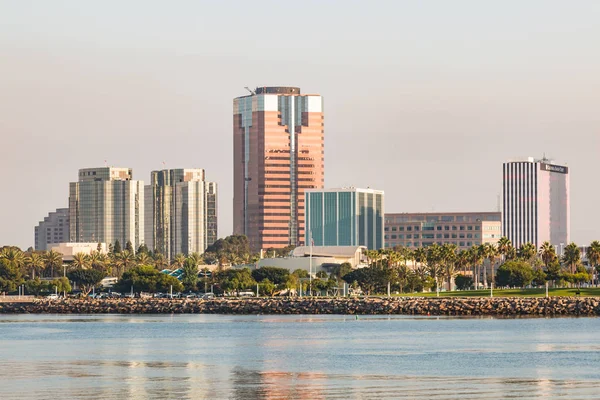 Long Beach Kalifornien September 2017 Downtown Stadsbilden Morgonen Ljus Med — Stockfoto