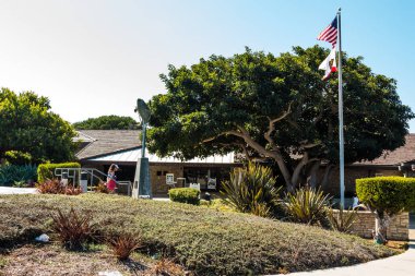 Rancho Palos Verdes, California - 9 Eylül 2017: Noktası Vicente yorumsal Merkezi, balina izlerken için ideal bir site sergiler Yarımadası'nın doğal ve kültürel tarih içerir.