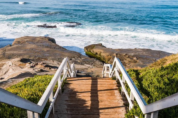 Escadaria Pouso Para Acesso Praia Windansea Beach Jolla Califórnia — Fotografia de Stock