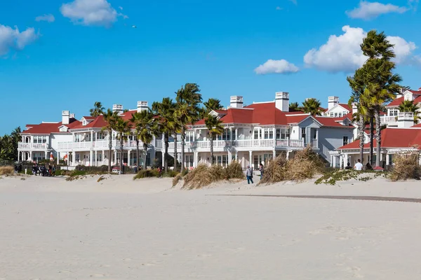 Coronado Kalifornien Januari 2018 Beach Village Stugor Historiska Hotel Del — Stockfoto