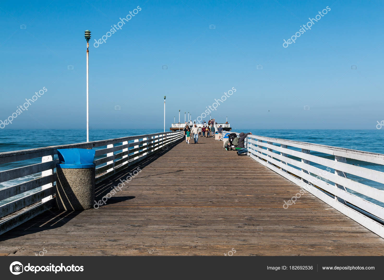 San Diego California April 2017 People Top Historic Crystal Pier