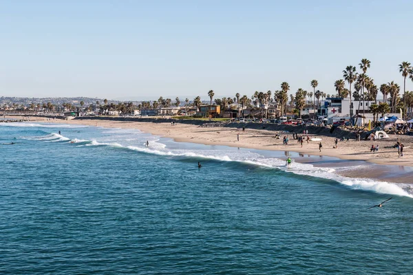 Сан Дієго Каліфорнія Сша Лютого 2018 Люди Насолодитися Ранок Пляжі — стокове фото
