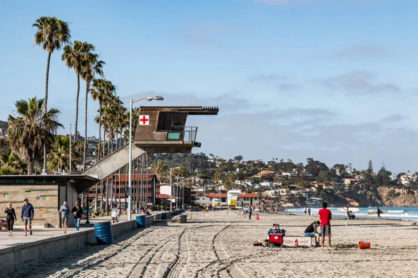 Jolla Kalifornia Usa 2018 Április Emberek Jolla Shores Beach Egy — Stock Fotó