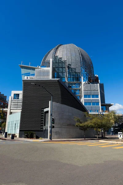 San Diego California Usa Mars 2020 Centralbiblioteket Våningars Byggnad Ritad — Stockfoto