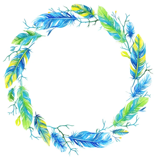 Watercolor floral wreath