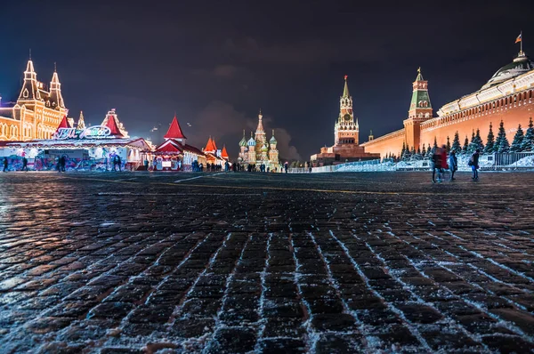 Moskou Rusland Januari 2017 Rode Plein Het Kremlin Lenins Mausoleum — Stockfoto