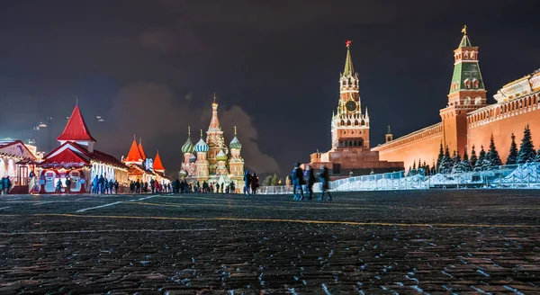 Moscow Russia January 2017 Red Square Kremlin Lenin Mausoleum Gum — Stock Photo, Image