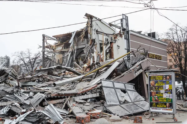 Demolition of illegal buildings in Moscow — Stock Photo, Image