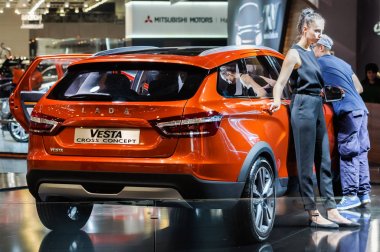 Moskova, Rusya - 27 Ağustos 2015. Crocus Expo. Uluslararası Sergi SUV'lar, kesişim ve off-road araç 