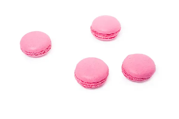 Macaron da dessert tradizionali francesi rosa — Foto Stock