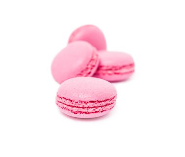 Renkli pembe geleneksel Fransız tatlı macarons 