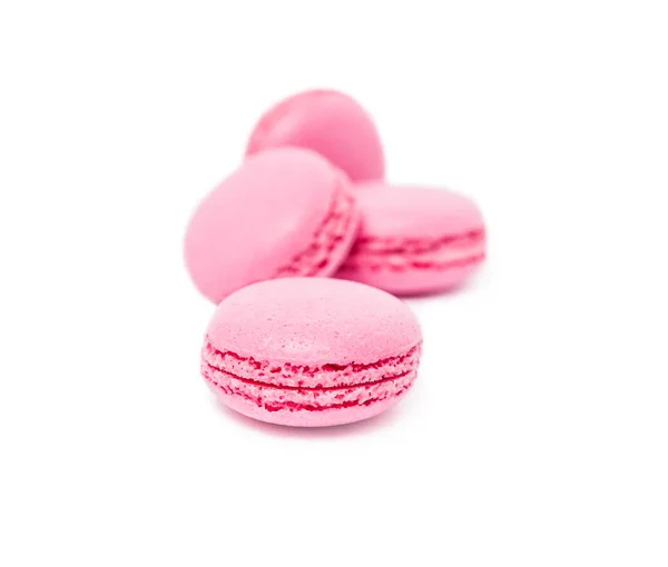 Colorful pink traditional french dessert macarons — Stock Photo, Image
