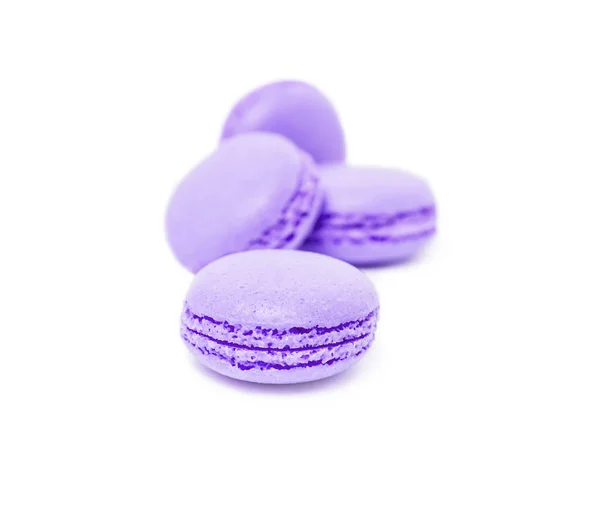 Colorful violet traditional french dessert macarons — Stock Photo, Image