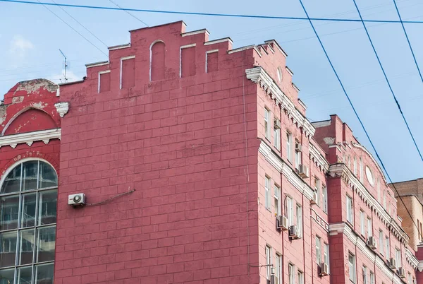 Fragment Administrative Office Building Bolshaya Andronievskaya Street Moscow Building Built — Stock Photo, Image