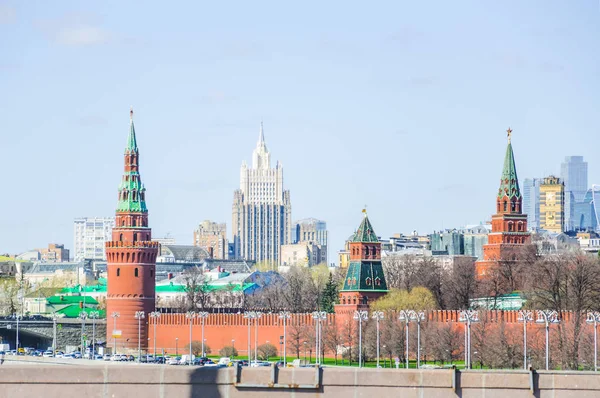 Vista Del Kremlin Moscú Del Edificio Del Ministerio Asuntos Exteriores — Foto de Stock