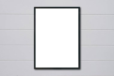 Boş çerçeve duvar odadaki asılı kadar alay