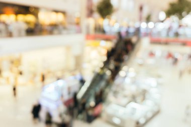 Arka plan bulanık - alışveriş merkezi mağaza bokeh ile arka plan bulanıklık. Vintage filtre uygulanmış görüntü.