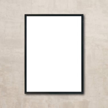 Boş poster çerçeve duvar odadaki asılı kadar alay