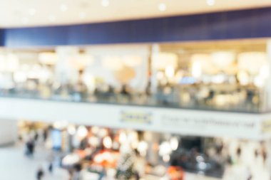 Arka plan bulanık - alışveriş merkezi mağaza bokeh ile arka plan bulanıklık. Vintage filtre uygulanmış görüntü.