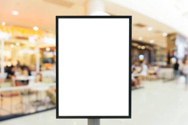 Kýsa mesaj veya sahte içeriği modern alışveriş merkezi için kopya alanı boş işaretiyle.