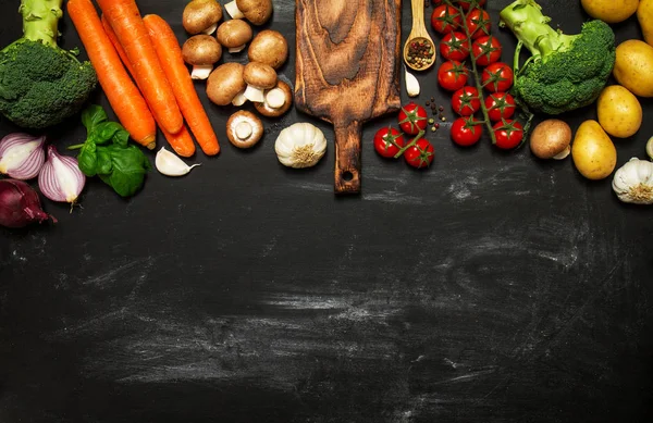 건강 한 음식 배경입니다. 신선한 야채와 건강 식품 개념 — 스톡 사진