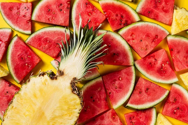 Summer concept. Conceptual. Tasty appetizing slice of pineapple — Stock Photo, Image