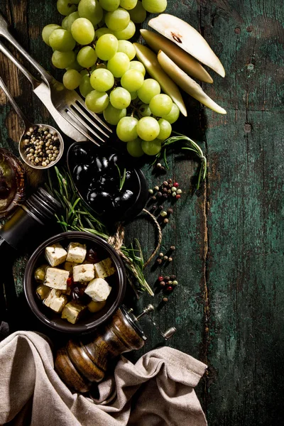 Gustosi appetitosi piatti italiani mediterranei Ingredienti Flat Lay — Foto Stock