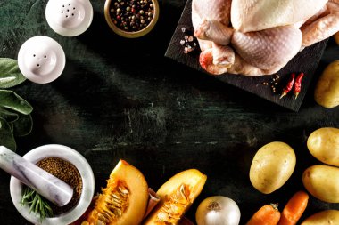 Yemek pişirmek için oluşan madde Üstten Görünüm