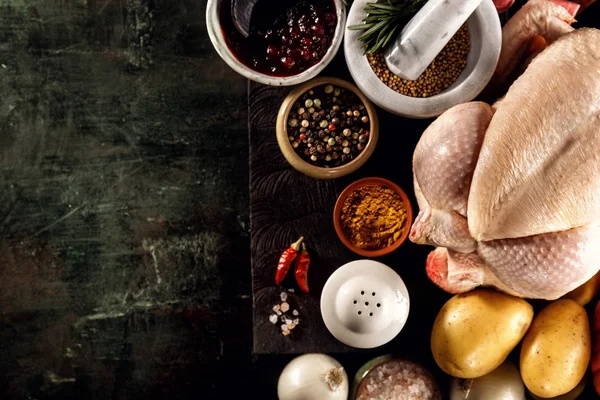 Lezzetli akşam yemeği için oluşan maddeler