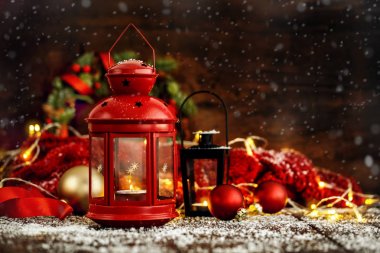 Xmas fenerler ve topları