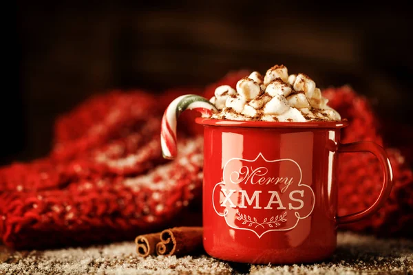 크리스마스 디저트와 함께 달콤한 커피 — 스톡 사진