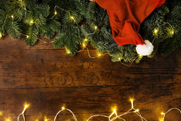 Julgran grenar och hatt — Stockfoto