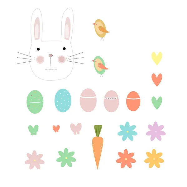 Easter eggs and animals — Stock Vector