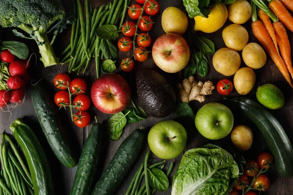 Assortment of tasty vegetables and fruits — Stock Photo, Image