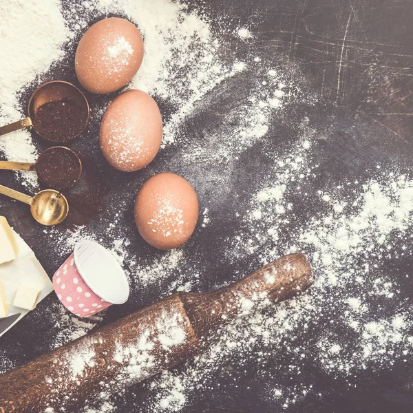 Zutaten für die Dessertzubereitung — Stockfoto