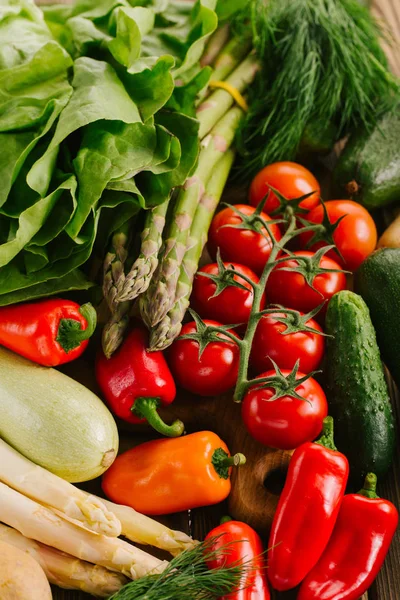 Colorful Tasty Different Fresh Vegetables Background Healthy Clean Eating — Stock Photo, Image