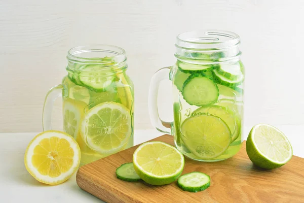 Detox water citrus komkommer — Stockfoto