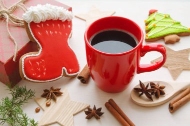 Noel ile siyah kahve gingerbread sırlı