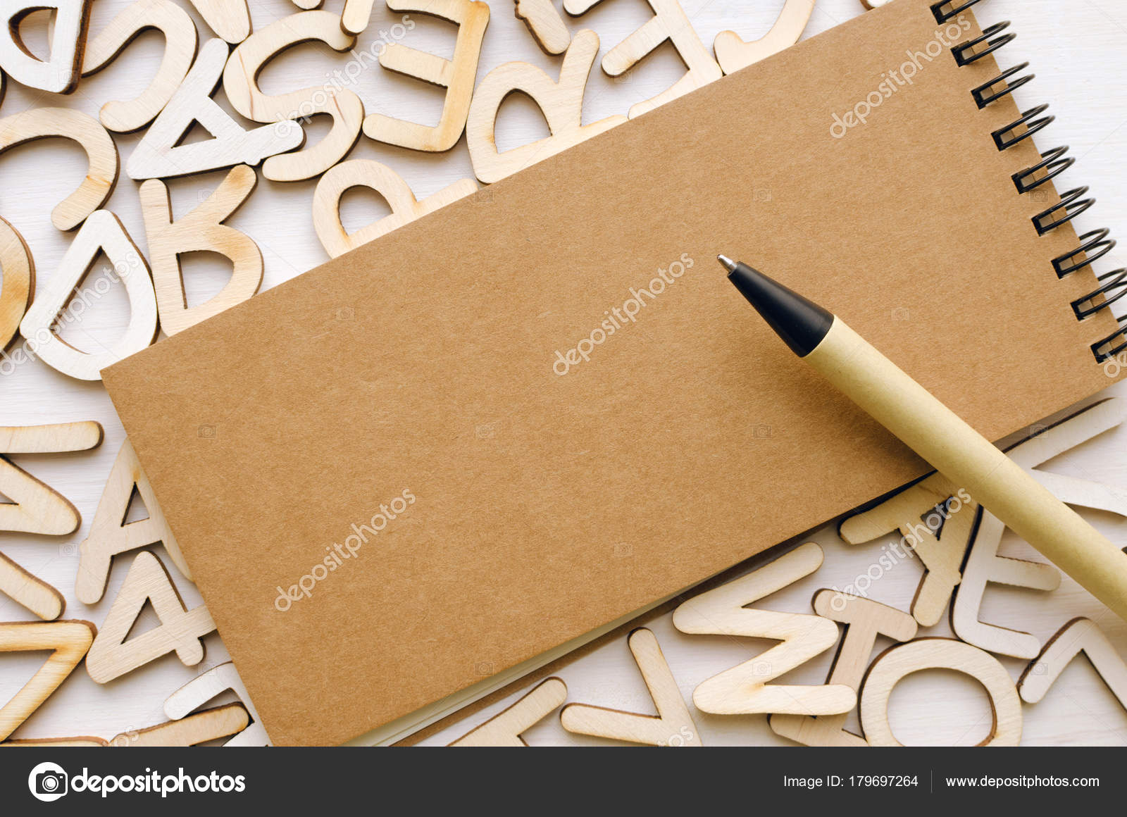 Download Notebook And Lettering Mockup Stock Photo Image By C Nikavera 179697264