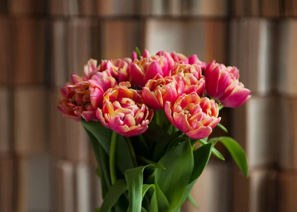 Ramo de flores de tulipán primavera rosa — Foto de Stock