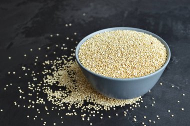 White organic quinoa seeds superfood for healthy eating