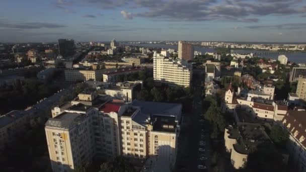 Aerial view of Voronezh city — Stock Video